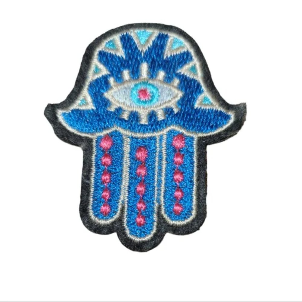 Hand of fatima sew on embroidered patch